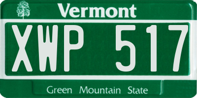 VT license plate XWP517