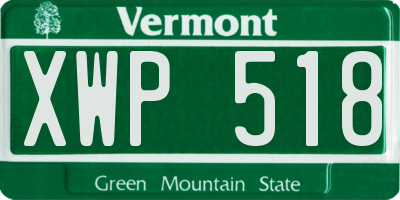 VT license plate XWP518