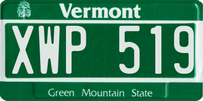 VT license plate XWP519