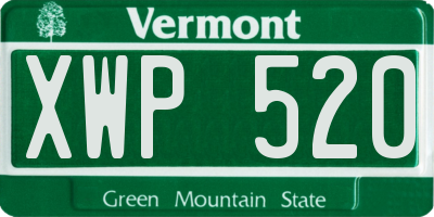 VT license plate XWP520