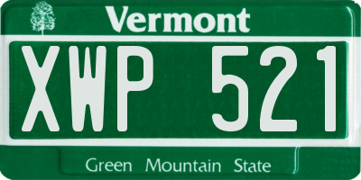 VT license plate XWP521