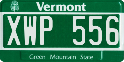 VT license plate XWP556