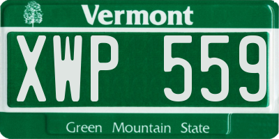 VT license plate XWP559