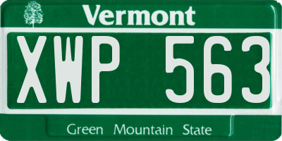 VT license plate XWP563