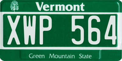 VT license plate XWP564