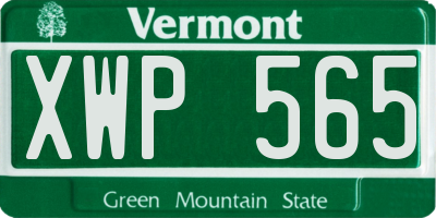VT license plate XWP565