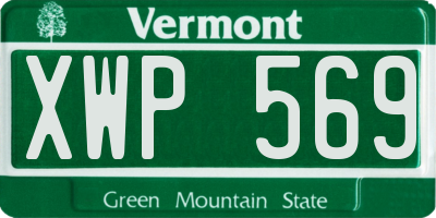 VT license plate XWP569