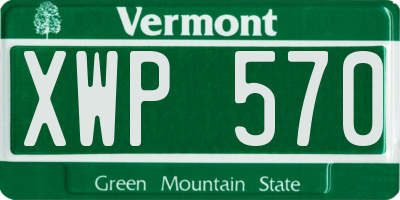 VT license plate XWP570