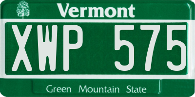 VT license plate XWP575