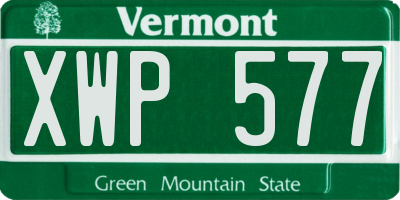VT license plate XWP577