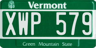 VT license plate XWP579
