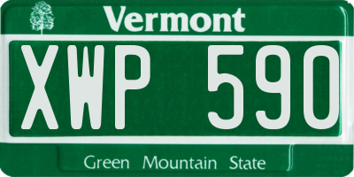 VT license plate XWP590