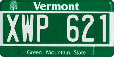 VT license plate XWP621