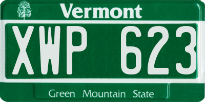 VT license plate XWP623
