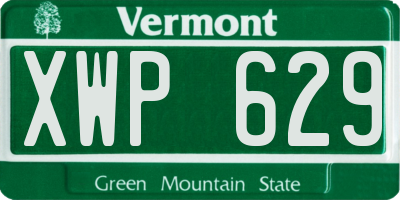 VT license plate XWP629
