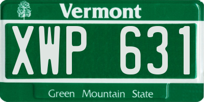 VT license plate XWP631
