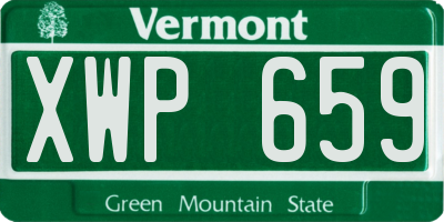 VT license plate XWP659