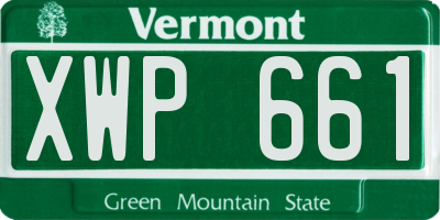 VT license plate XWP661