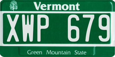 VT license plate XWP679