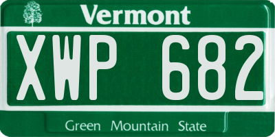 VT license plate XWP682