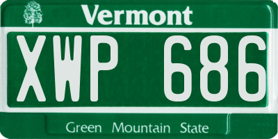 VT license plate XWP686