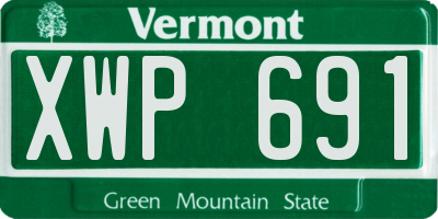 VT license plate XWP691