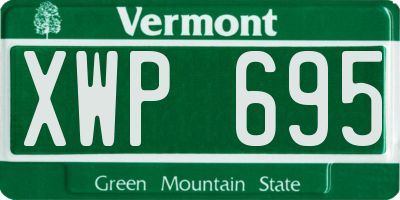 VT license plate XWP695