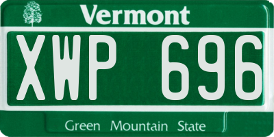 VT license plate XWP696