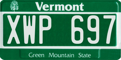 VT license plate XWP697