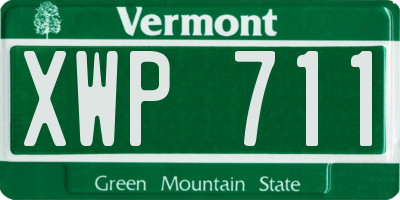 VT license plate XWP711