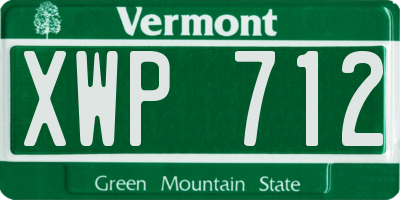 VT license plate XWP712