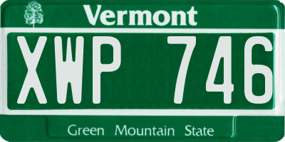 VT license plate XWP746