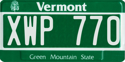 VT license plate XWP770