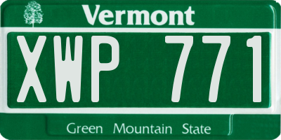 VT license plate XWP771