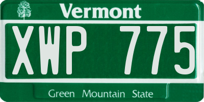 VT license plate XWP775