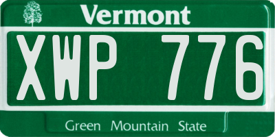 VT license plate XWP776