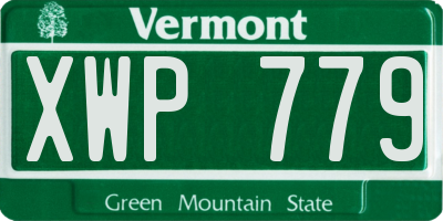 VT license plate XWP779