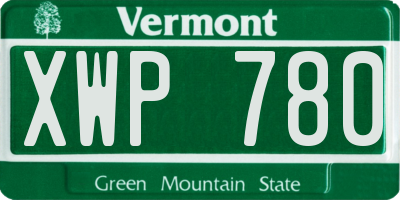 VT license plate XWP780