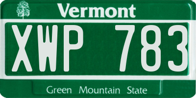 VT license plate XWP783