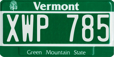 VT license plate XWP785