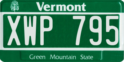 VT license plate XWP795