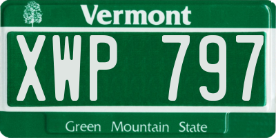 VT license plate XWP797