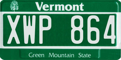 VT license plate XWP864