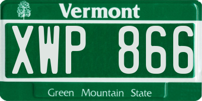 VT license plate XWP866