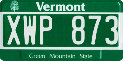 VT license plate XWP873