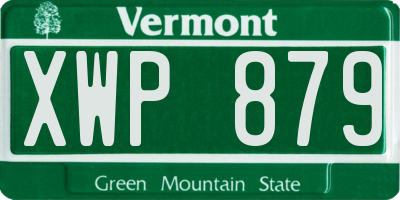VT license plate XWP879