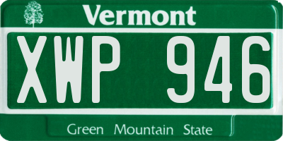 VT license plate XWP946