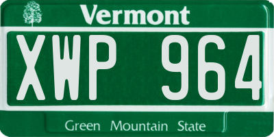 VT license plate XWP964