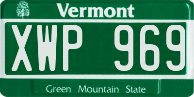 VT license plate XWP969