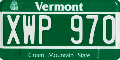 VT license plate XWP970